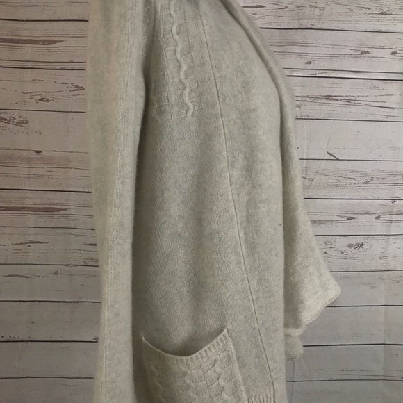Cardigan wrap open sweater cashmere HWR Sz S - Picture 2 of 4